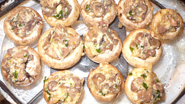 Zapékané játrové žampiony