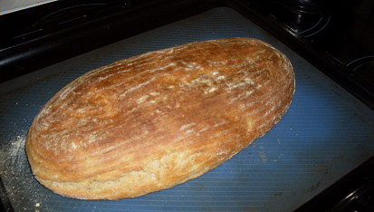 Bramborový chleba III., a upečený