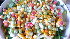 Brambory zapečené s pórkem a zeleninou