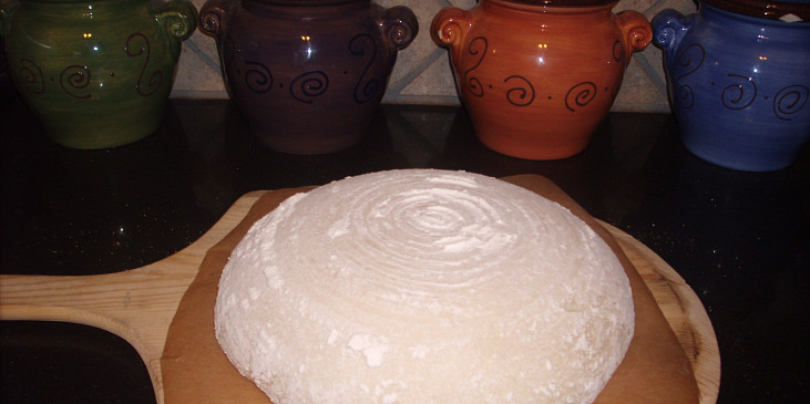 Chléb ošatkový, zadělaný v DP a pečený v troubě (na lopatě)