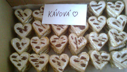 Cukroví - kávová srdíčka, Trošku jinačí ... ale těsto stejné ;)