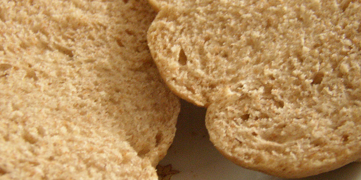 Housky ze slaného kynutého těsta (detail řezu)