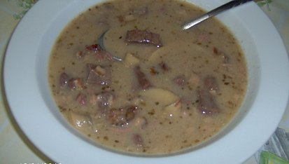 Hovězí srdce na slanině a žampiónech, srdce na slanině a žampiónech