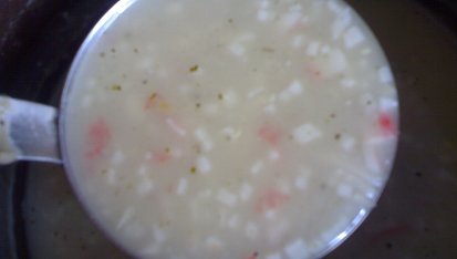 Krabí česnečka, Krabí česnečka v naběračce