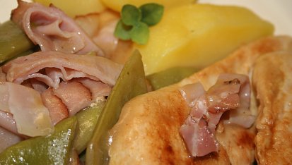 Kuřecí steak s dijonskými fazolkami