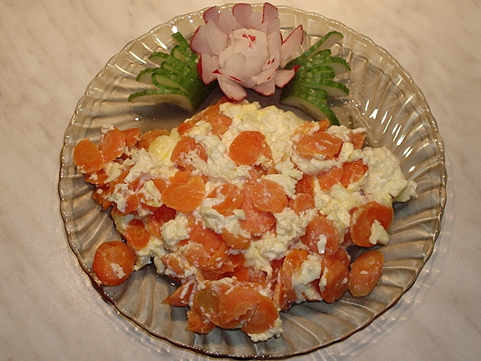 Mrkev zapečená s balkánským sýrem a vejci