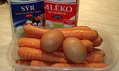 Mrkev zapečená s balkánským sýrem a vejci, suroviny