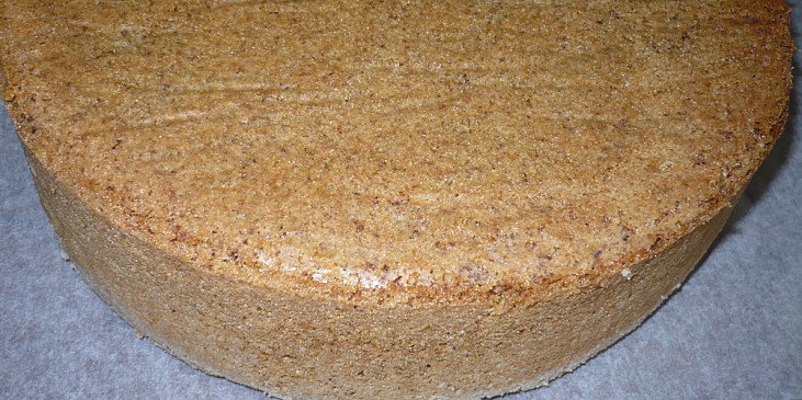 Ořechový dort s pudinkovým krémem (Upečený korpus)