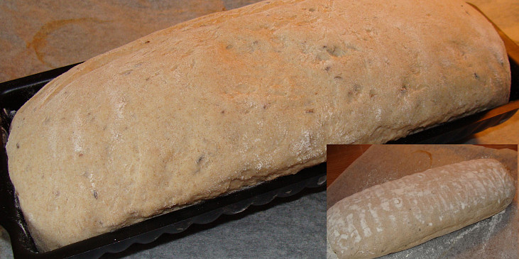 Ošatkový chléb (Kynutí + před pečením)