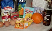 Piškotová buchta s tvarohem a pomerančovým želé, suroviny