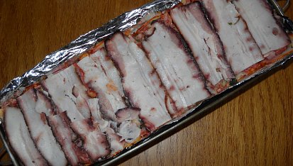 Sekaná podle Itala (Polpettone con pancetta), Slaninu dáme i na povrch
