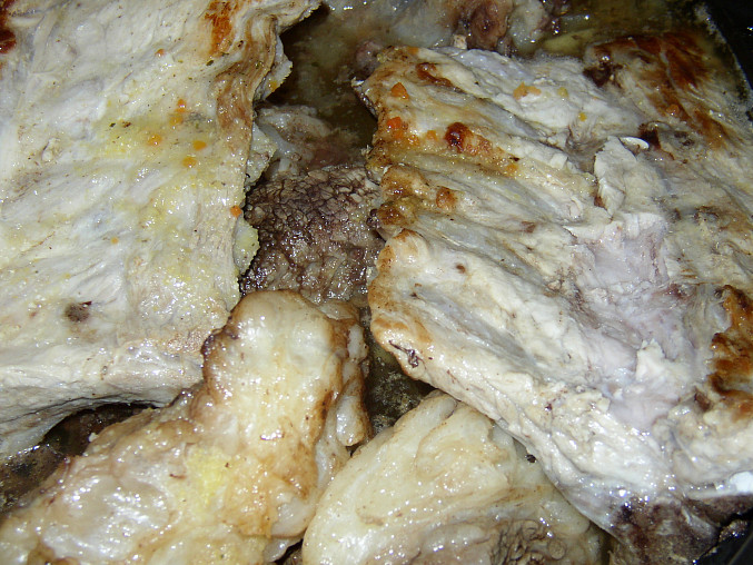 Selský hrnec, detail masa