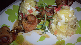 Drůbeží rolované špízy