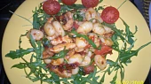 Gnocchi s rukolou, kuřecím masem a rajčátky