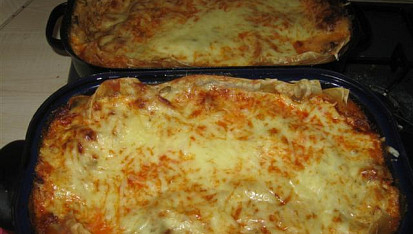 Lasagne zapečené s masem