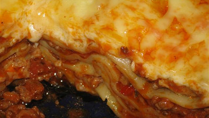 Lasagne zapečené s masem