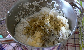 Mahshi cromb - plněné zelné listy směsí rýže (egyptský recept)