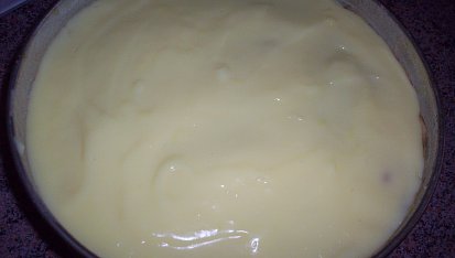 Opilý jablkový dort, pudinková náplň
