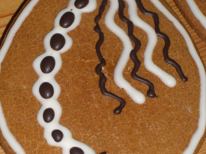 Perníčky zdobené čokoládou