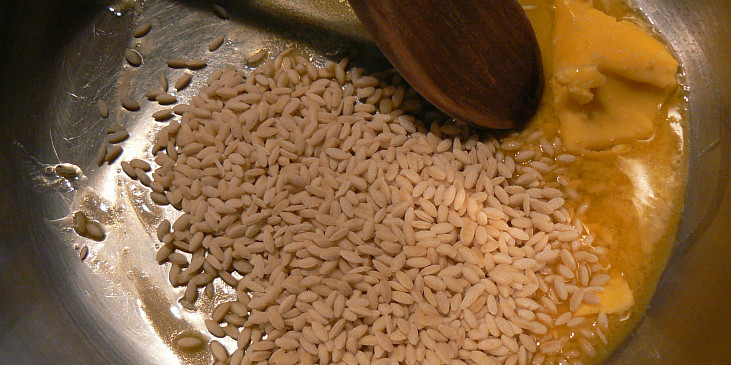 Rýže na egyptský způsob (keď sa maslo roztopí pridáme 3 hrste tarhone…)
