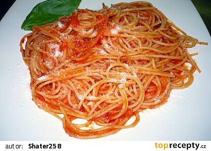 Shaterovo špagety s rajčaty
