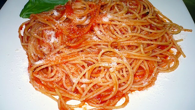 Shaterovo špagety s rajčaty, Ilustrační foto... až je budu zase dělat dám sem vlastní