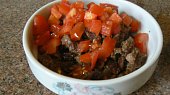 Shawerma (šaverma) po mojom (k nemu pridáme nadrobno nakrájanú paradajku)