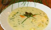 Šťovíková  nebo šnytlíková polévka s mlékem (Šnytlíková (pažitková) polévka)