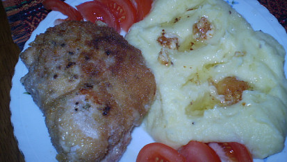 Vepřovo - sýrové řízky se steakovým kořením, hotovo...