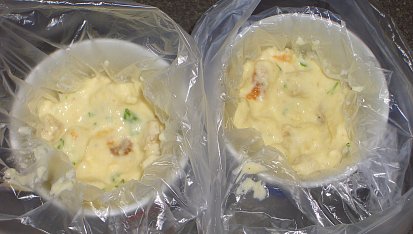 Knedlíky houskové hrnečkové, vařené v mikrovlnce