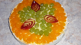 Ovocný dortík - zdobení