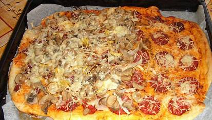Pizza bez droždí