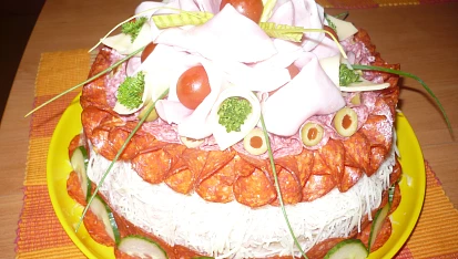 Slaný chlebový dort