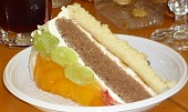 Svěží dvoubarevné dortíky, lepší foto jsem nestihla :-)
