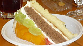 Svěží dvoubarevné dortíky, lepší foto jsem nestihla :-)