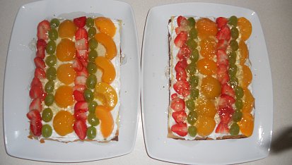 Svěží dvoubarevné dortíky, :))