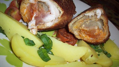 Tvarůžkovo-kuřecí špíz