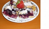 Bleskový kefírový koláč s ovocem (s borůvkami a rebarborou)