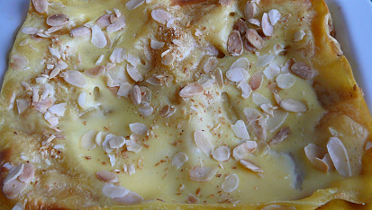Broskvové cannelloni, ... upečeno