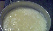 Domací tofu podle Vegetariánské kuchařky, Srazeni mleka po vliti syridla - bod 5