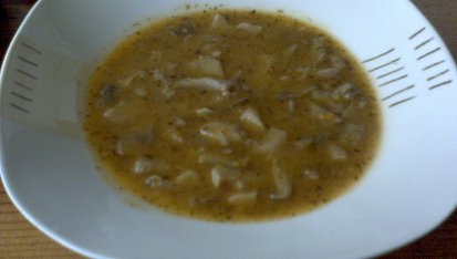 Dršťková polévka z hlívy ústřičné