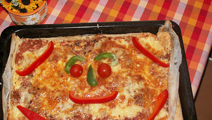 Francouzský koláč jako pizza