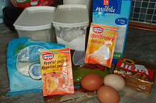 Kokosová sváteční bábovka - suroviny