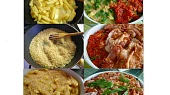 Kuře "na podestýlce", moje hranolky/pražení rýže/vrstvení podestýlky