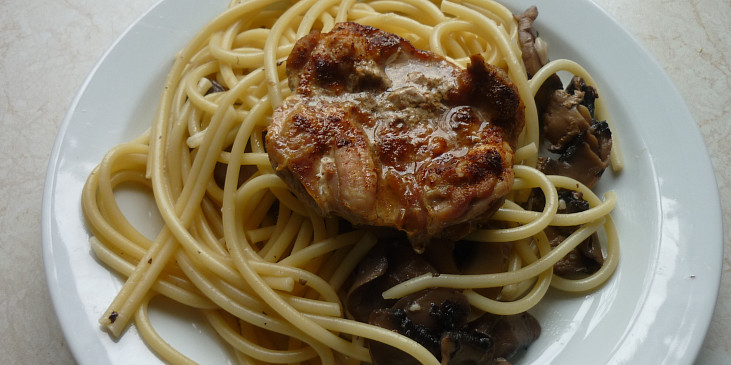 Kuře na špagetách (hotové:))