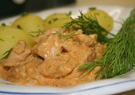 Kuřecí stroganoff a la Inka