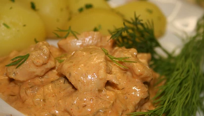 Kuřecí stroganoff a la Inka