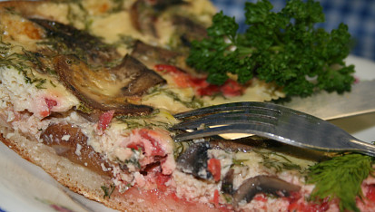 Lososová quiche