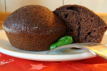Perníková mlaskajda ve formě muffin na řezu