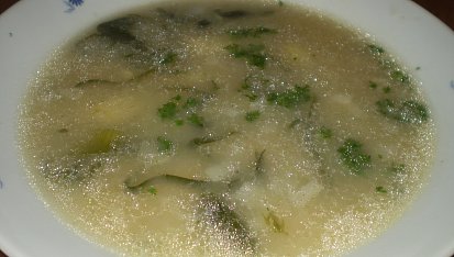 Pórková polévka s brambory